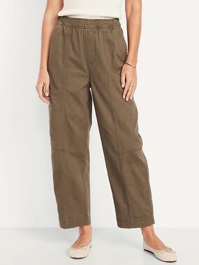 Old Navy Petite High Rise Waisted Barrel Ankle Pants Trousers